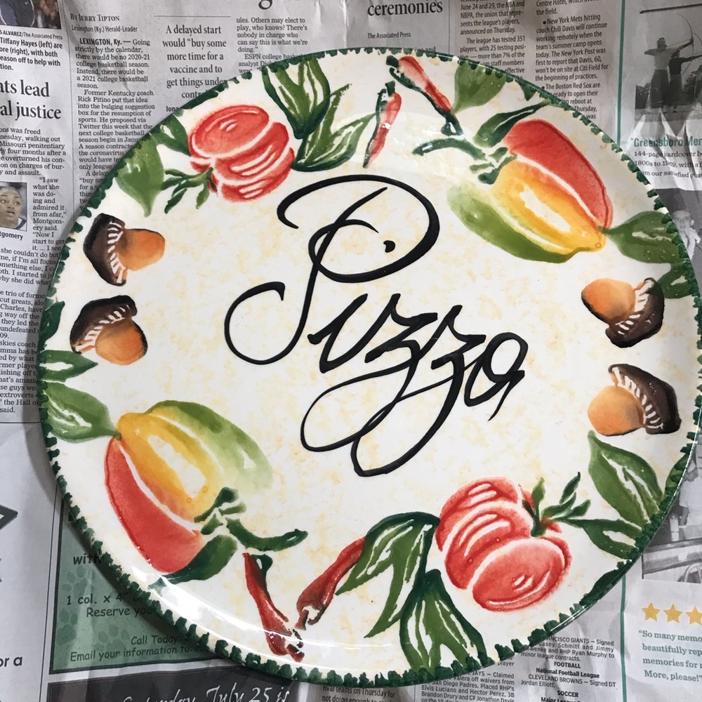 Vintage ARM Ceramic Italian Pizza Plate 12”